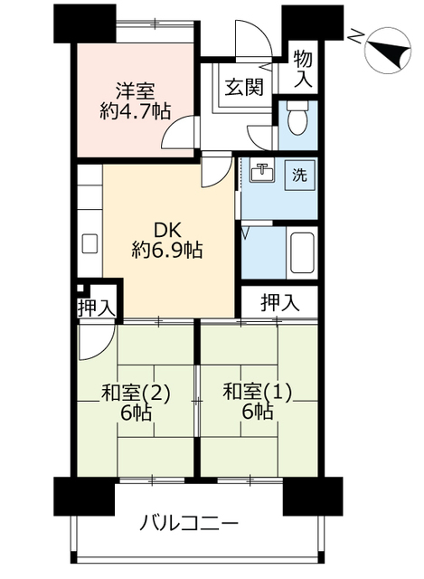 ＵＲグリーンヒルズ六甲の間取り