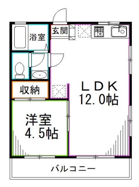 杉並区今川のマンションの間取り