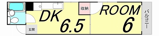 広島市中区河原町のマンションの間取り