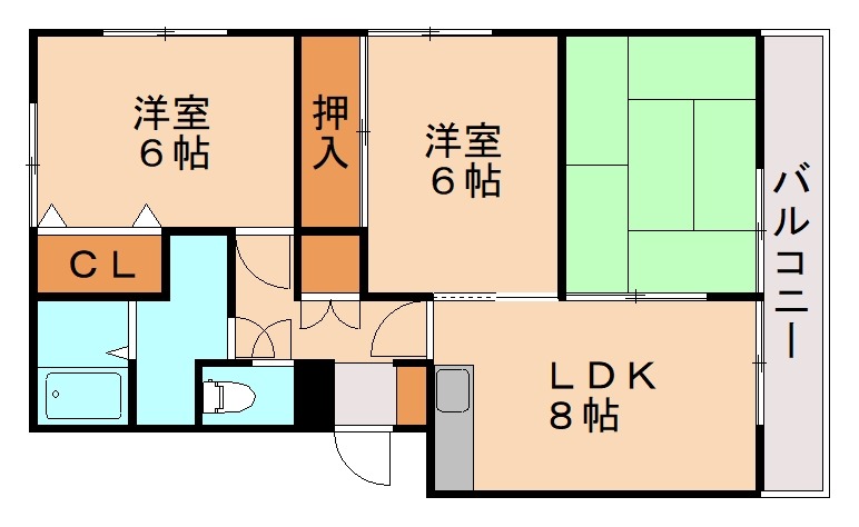 糟屋郡須惠町大字上須惠のアパートの間取り