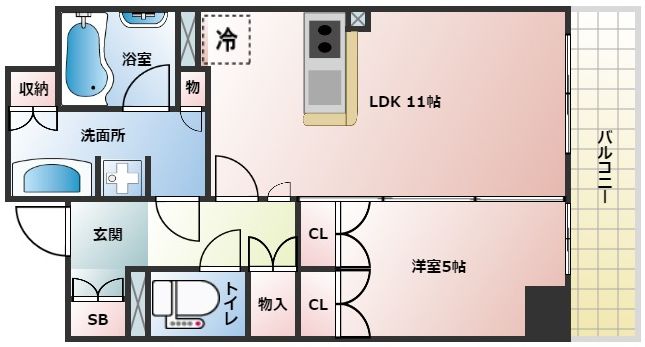 ローレルタワー堺筋本町の間取り