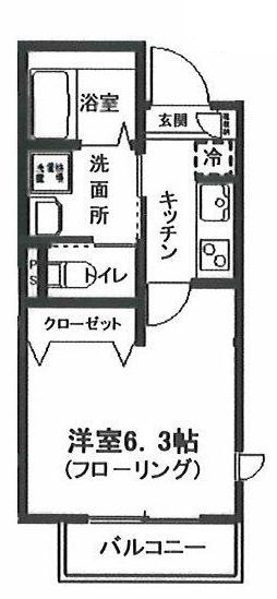 品川区旗の台のアパートの間取り