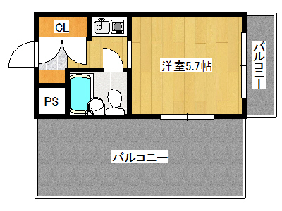 ビシック西進の間取り