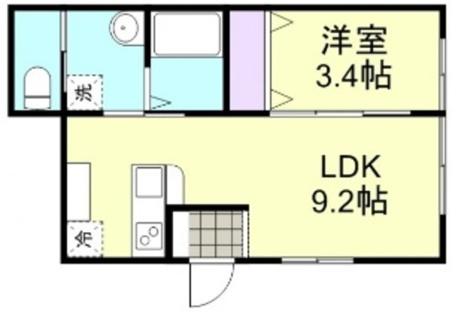 浅口市鴨方町六条院中のアパートの間取り