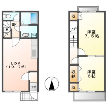 プラッサムコート小郷Aの間取り