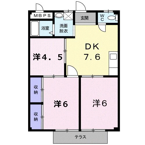 シティハイツ日野陵の間取り