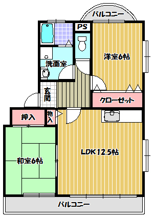 Calm 1st NAKAIの間取り