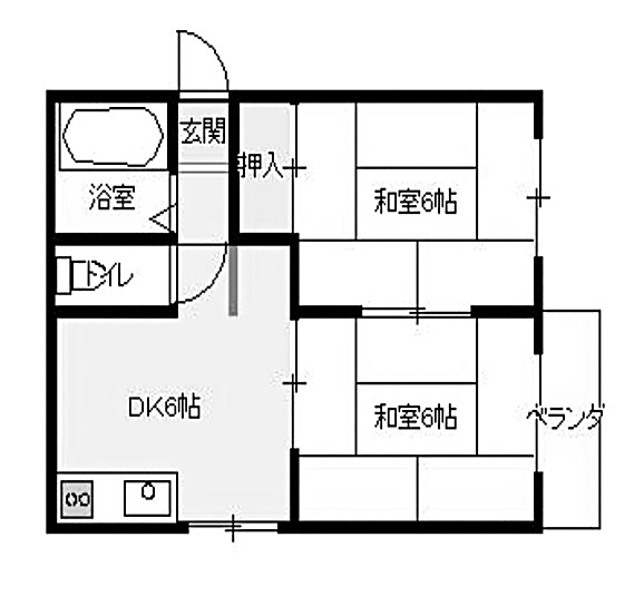 尼崎市戸ノ内町のアパートの間取り