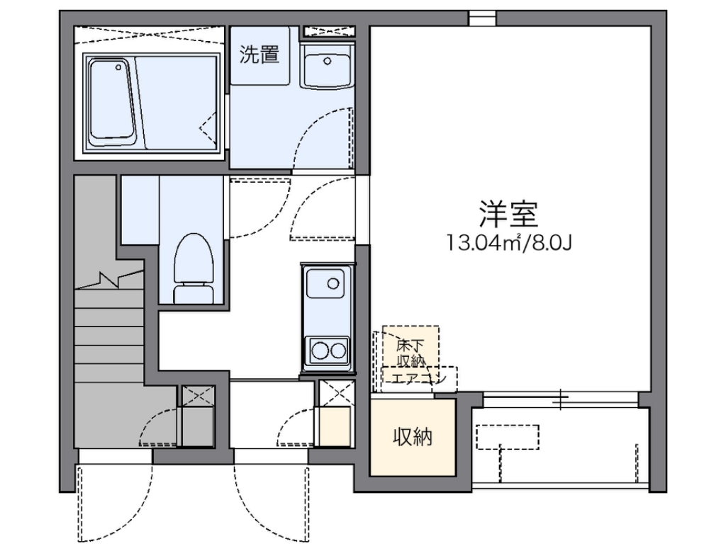 【レオネクストＨｏｎｅｙｌａｋｅの間取り】