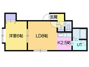 千歳市稲穂のアパートの間取り