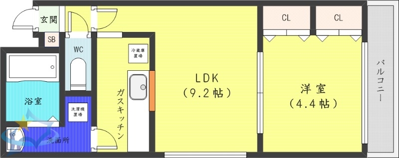 札幌市白石区東札幌四条のマンションの間取り