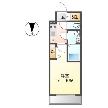 名古屋市中区新栄のマンションの間取り