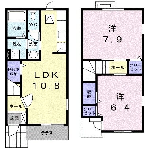 上越市上源入のアパートの間取り