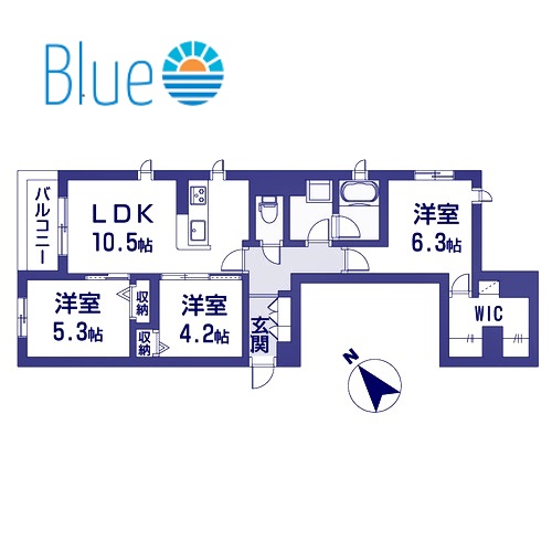 【鎌倉市由比ガ浜のマンションの間取り】