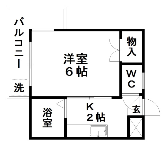 市川市富浜のマンションの間取り