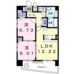 荒川区東尾久のマンションの間取り