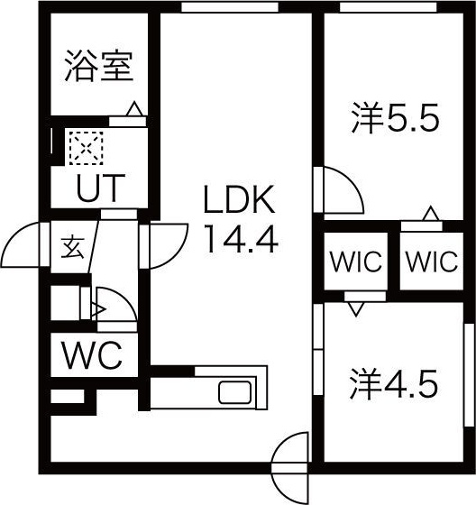 札幌市豊平区豊平四条のマンションの間取り