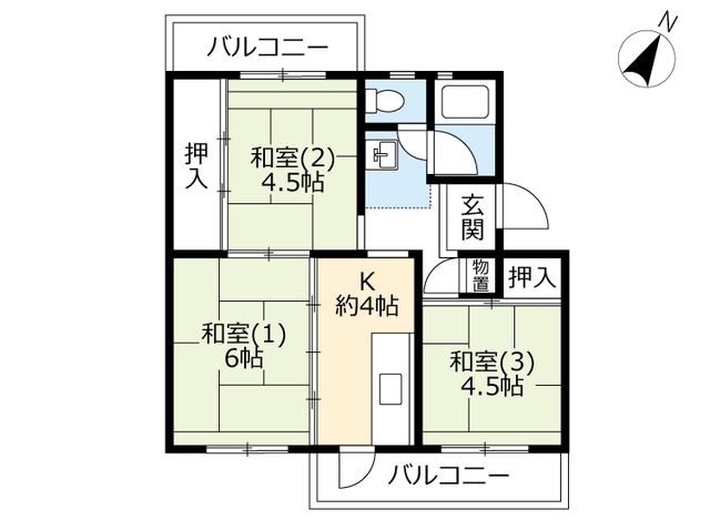 ＵＲ落合の間取り