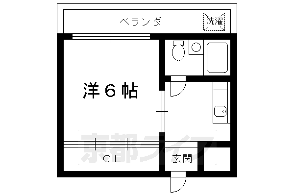 京都市南区久世大薮町のマンションの間取り