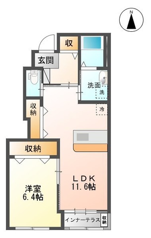 シャイン ヴィレッジ 大木戸 Ｂの間取り