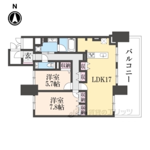 藤和河原町二条ホームズの間取り