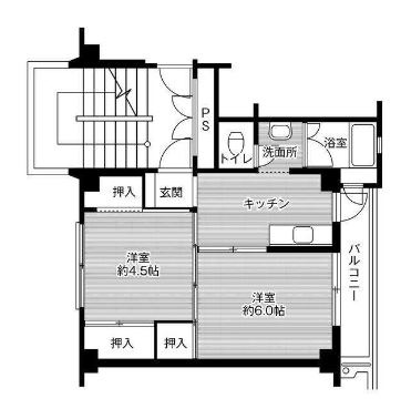 倉敷市真備町有井のマンションの間取り