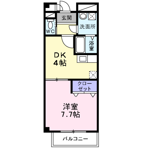 泉大津市森町のマンションの間取り