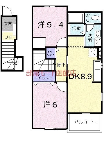 函館市川原町のアパートの間取り