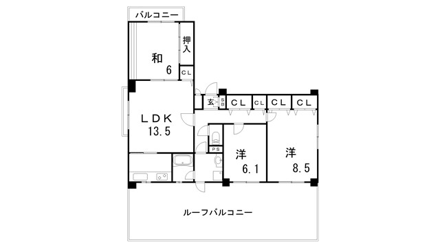 ライオンズマンション元町通の間取り