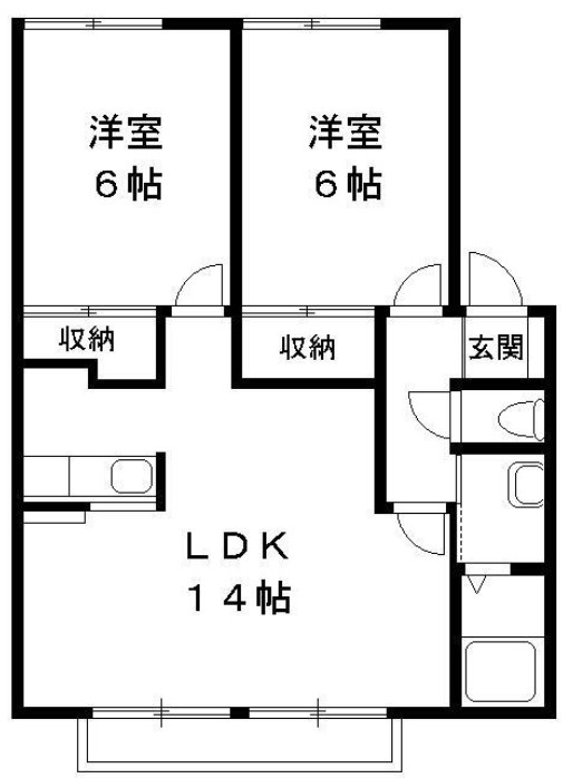 市原市国分寺台中央のアパートの間取り