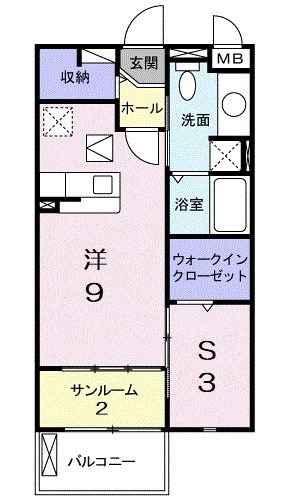 サンルーラルＢの間取り