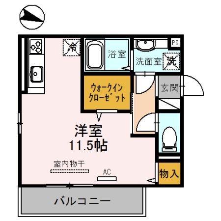 和歌山市吹屋町のアパートの間取り