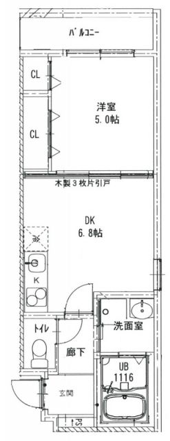 フジパレス津門中央公園I番館の間取り