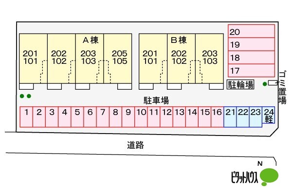 【メゾン東洋　Ａの駐車場】