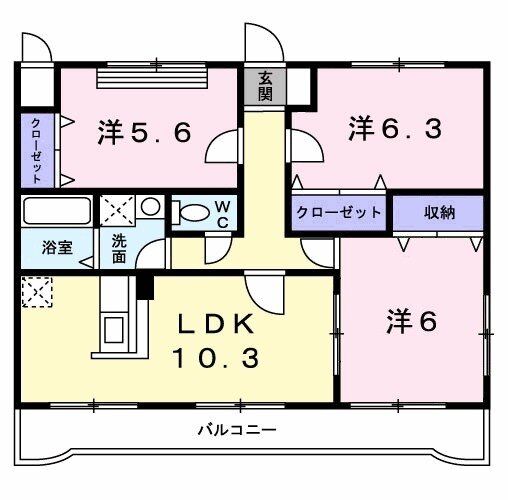 【サンモール清水の間取り】