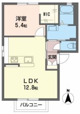 松本市大字空港東のアパートの間取り