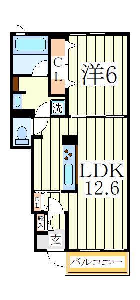 白井市西白井のアパートの間取り