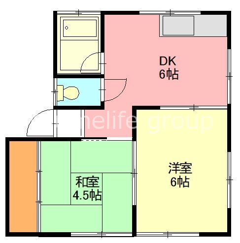 藤沢市鵠沼藤が谷のアパートの間取り