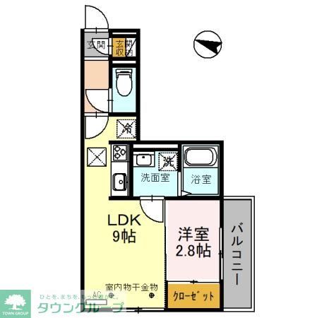 東松山市箭弓町のアパートの間取り