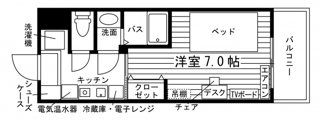 学生会館 Uni E’meal 新潟大学前[食事付き]の間取り