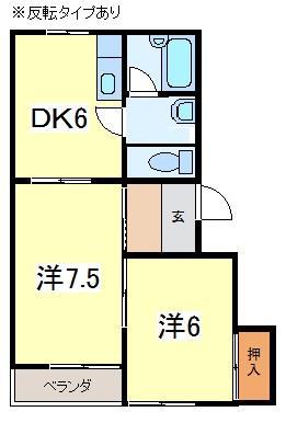 フレンドハウス友和Ｂの間取り