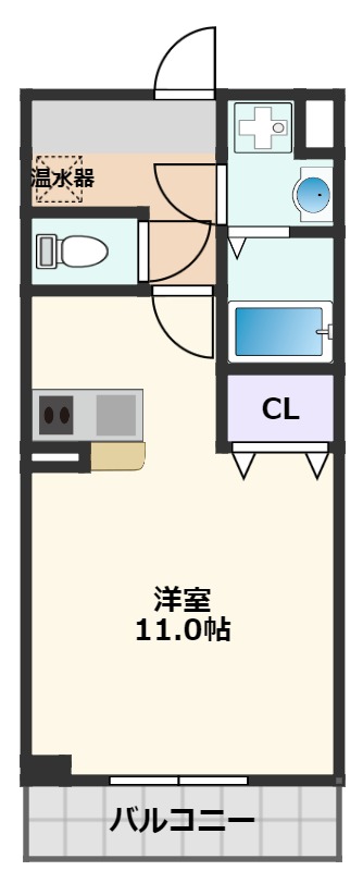 大阪市東淀川区瑞光のマンションの間取り