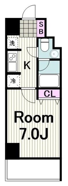 横浜市都筑区茅ケ崎中央のマンションの間取り