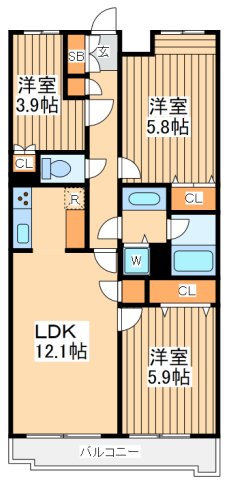 ラナイ ヒルサイド 1188の間取り