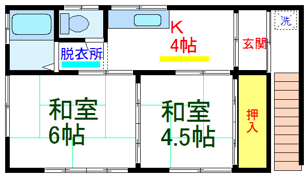 第二コーポ入山の間取り