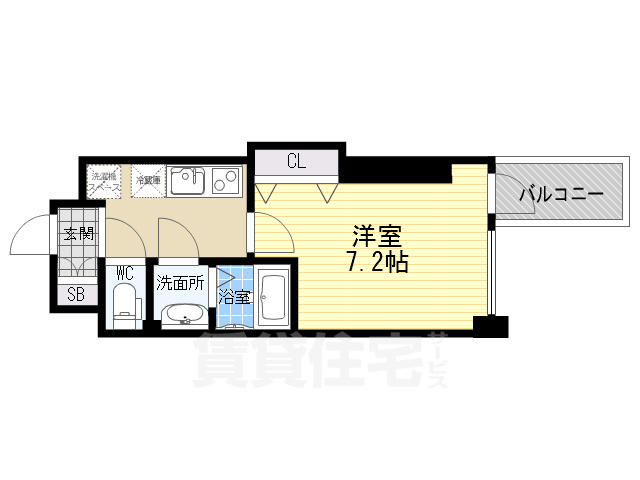 大阪市西成区花園北のマンションの間取り