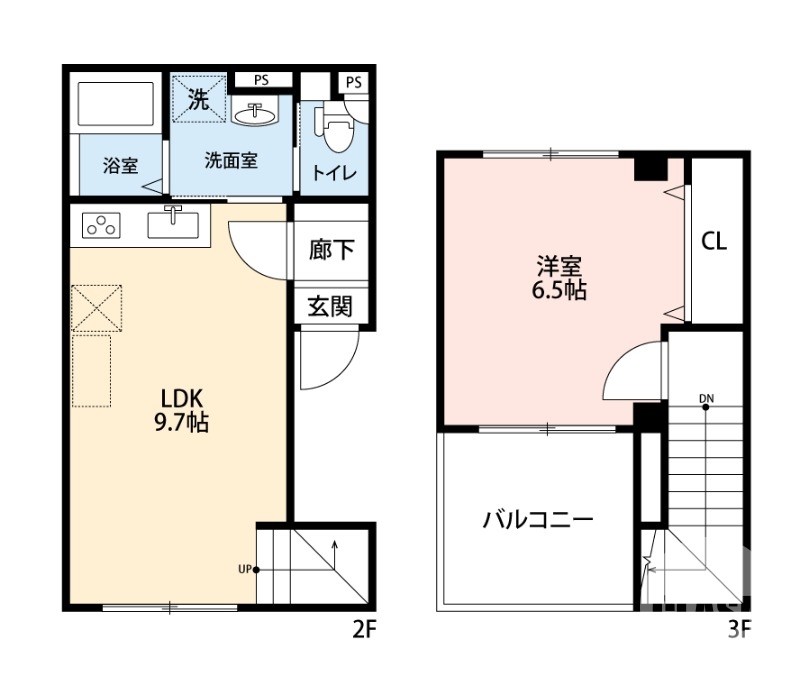 堺市北区黒土町のマンションの間取り