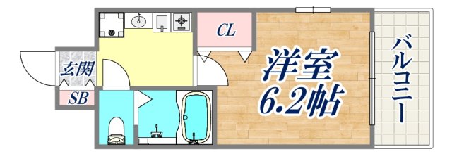 エステムコート神戸ハーバーランド前3コスタリティの間取り写真