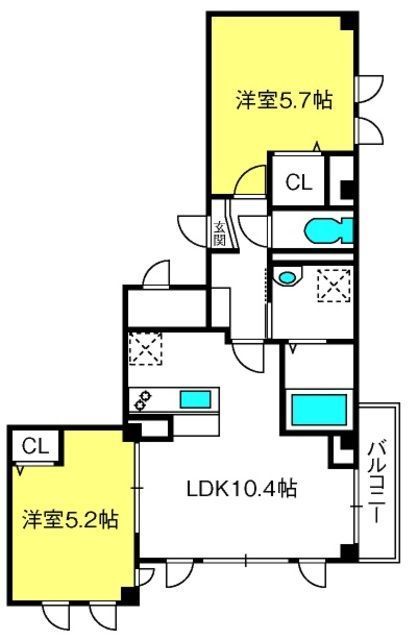 skye浦和仲町の間取り写真