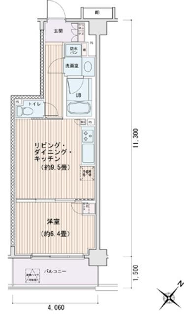 東京メトロ有楽町線 豊洲駅 徒歩5分 8階建 築19年の間取り写真
